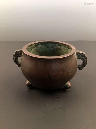 Chinese Bronze Censer Xuan De Mark