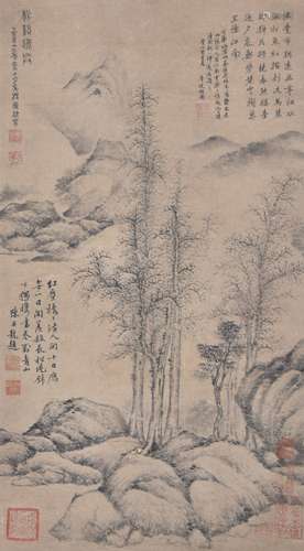 唐棣 山水 纸本立轴