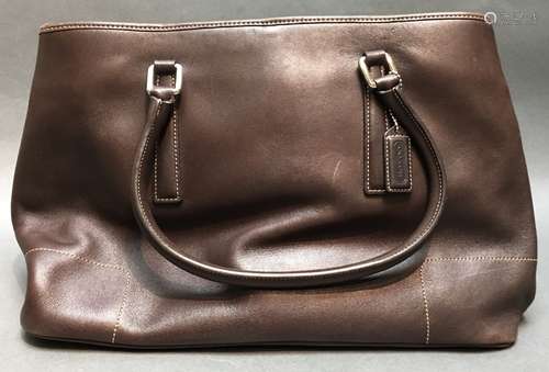 authentic preowned Coach brown leather bag