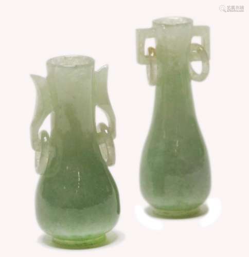 2 Chinese jadeite vases