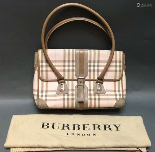 preowned authentic Burberry nova check shoulder bag