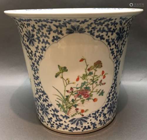 Chinese famille rose planter, Qing/Republican period
