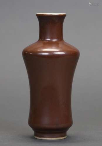 Chinese brown glazed porcelain vase