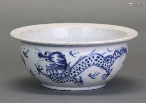 Chinese blue & white porcelain bowl, Republican period