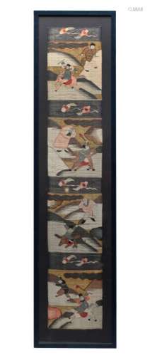 framed Chinese kesi panel, 19th c.