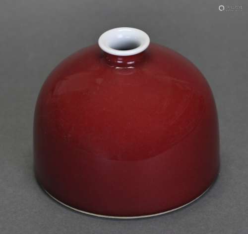Chinese copper red glazed porcelain water pot
