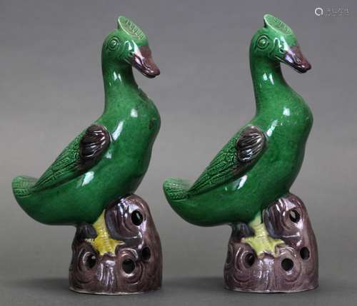 pair of Chinese porcelain birds, Republican period