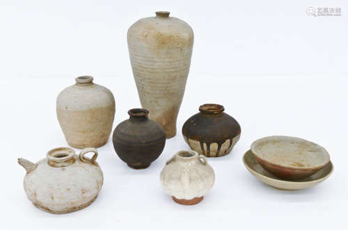 7pc Southeast Asian Unglazed Ceramics.