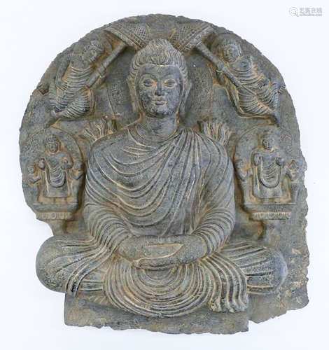 Gandhara Style Carved Stone Frieze or Stele