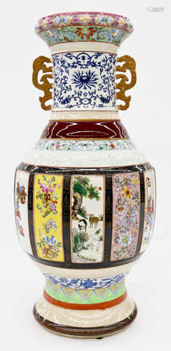 Chinese Fencai Porcelain Large Vase