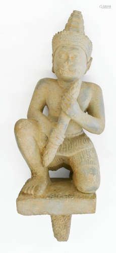 Khmer Style Stone Monkey Guardian