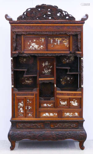 Japanese Shibayama Shodana Collector's Cabinet