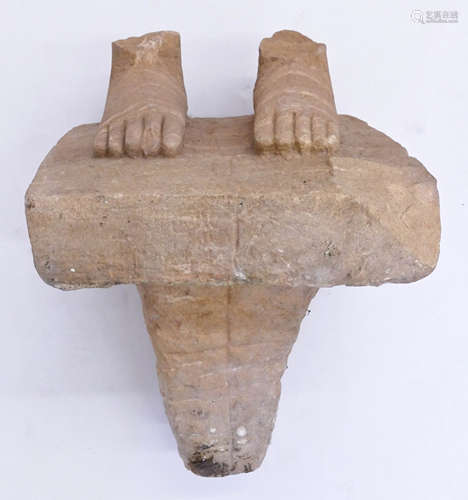 Khmer Sandstone Full Size Feet Fragment