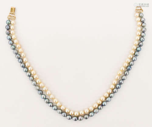 Ming's 14k Pearl Double Strand Necklace