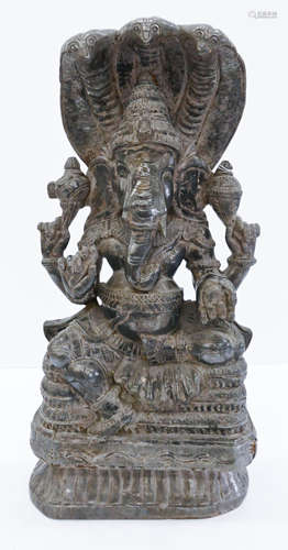 India Silver Clad Ganesh Statue