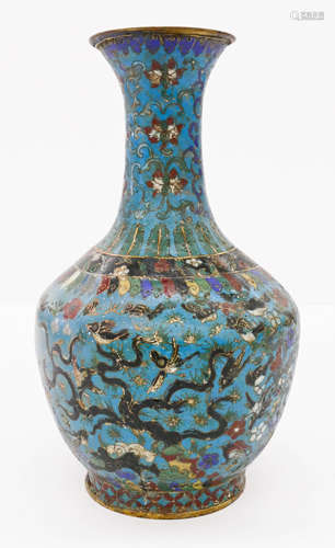 Chinese Ming Cloisonne Bottle Vase