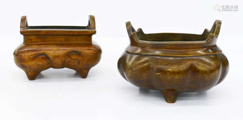 2pc Chinese Bronze Censers.