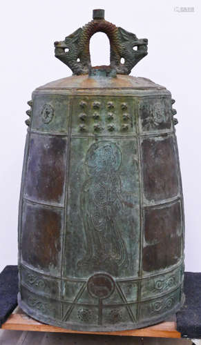 Large Chinese Bronze Temple Bell