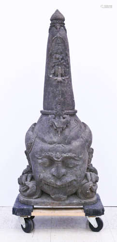 Indonesian Stone Kala Head Statue