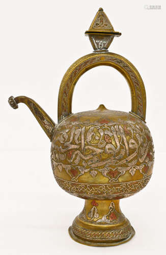 Fine Islamic Mixed Metals Wine Ewer