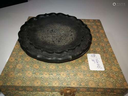 Antique Chinese Sunflower Inkstone