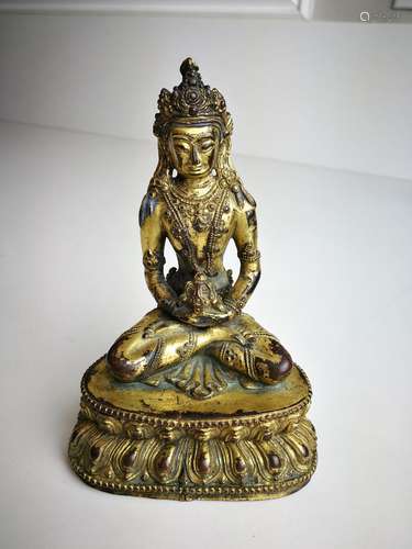 Antique Tibet Gilt Bronze Buddha