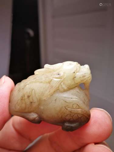 Antique Chinese Jade Carving Beast