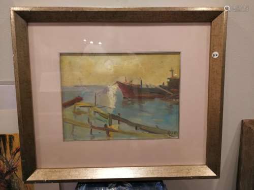Old Chinese Oil Painting Artist Signed
