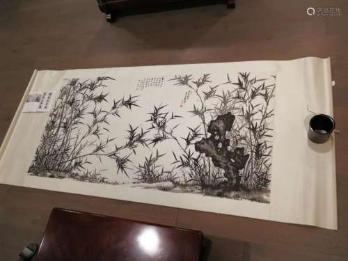 Huge Chinese Huang Junshi's Bamboo Painting