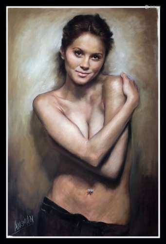An Oil Painting Of A Russian Women