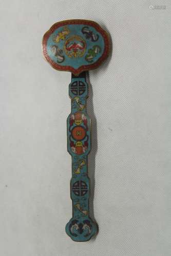 A CLOISONNE ENAMEL SCEPTER