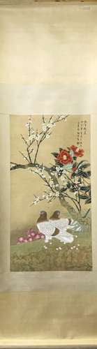 A CHINESE SCROLL PAINTING