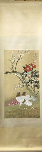 A CHINESE SCROLL PAINTING