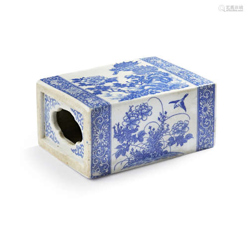 BLUE AND WHITE OPIUM PILLOW