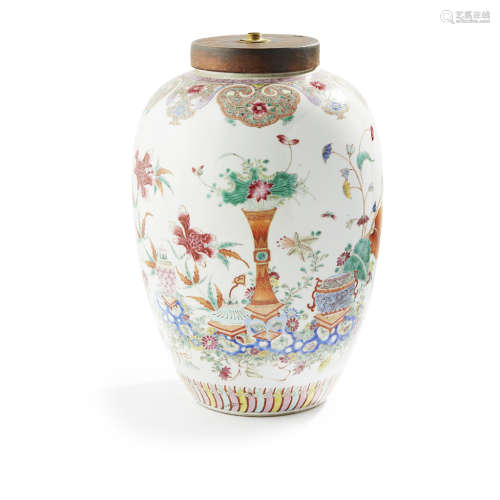 FAMILLE ROSE OVOID JAR