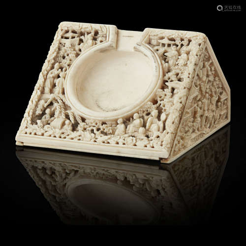 Y CANTON IVORY WATCH STAND