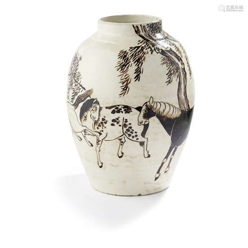 CIZHOU-STYLE 'HORSES' JAR