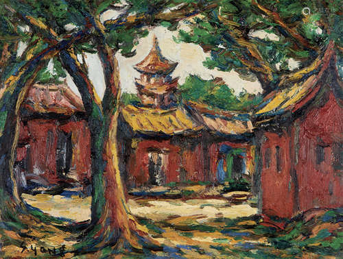 杨三郎（1907～1995） 乡居 油画