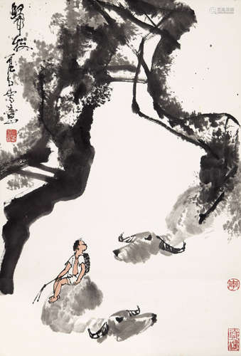 李可染（1907～1989） 归牧 立轴 纸本