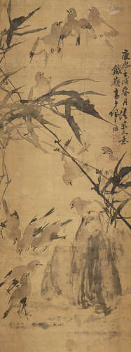 高其佩（1660～1734） 花鸟 立轴 绢本