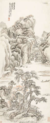 姜筠（1847～1919） 山水 立轴 纸本