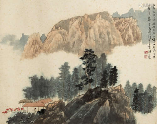 江兆申（1925～1996） 山行 镜框 纸本