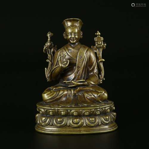 Bronze Inland Silver And Copper Figure Of 