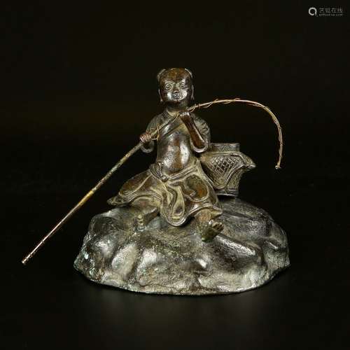 Bronze Figure of Fisherman