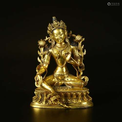 A Gilt Bronze Figure Of Buddha