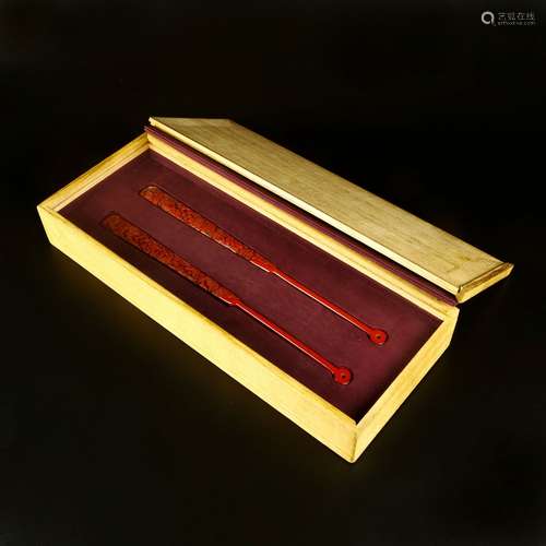 Cinnabar Chopsticks in display box