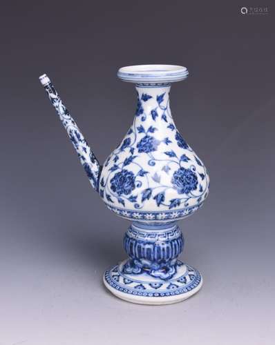 Blue and White Long Spout Tea Server