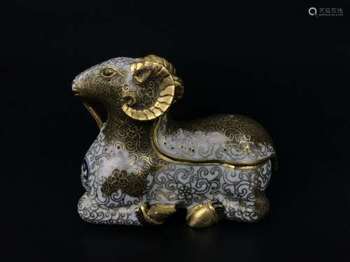 Enamel Cloisonne Bronze Ram