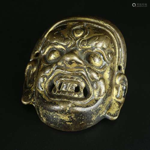 Gilt Bronze Mask