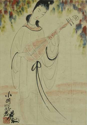 Chinese Painting On Paper Signed By LinFengMian